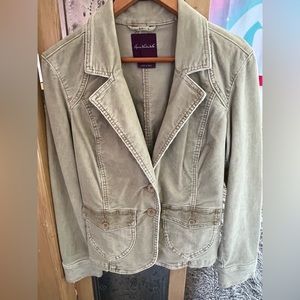 Gloria Vanderbilt Size M Khaki Vintage Blazer